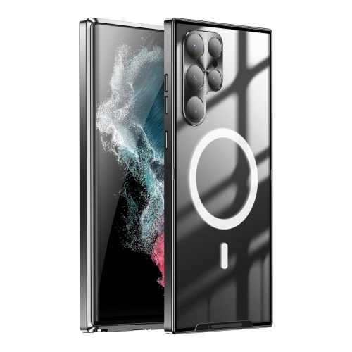 

For Samsung Galaxy S22 Ultra Frosted Metal Phone Case(Black)