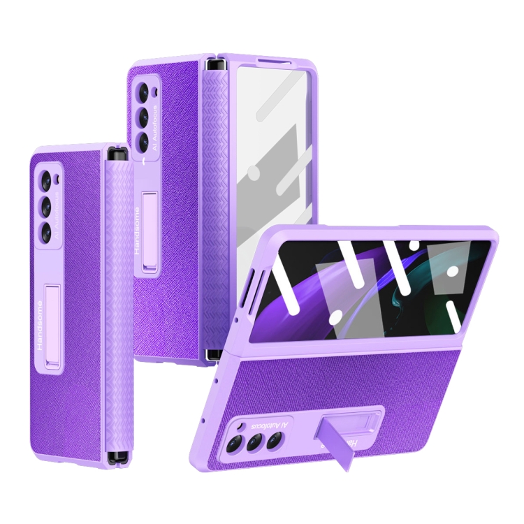 

For Samsung Galaxy Z Fold2 5G Retractable Hinge TPU + PC Phone Case with Protective Film(Purple)