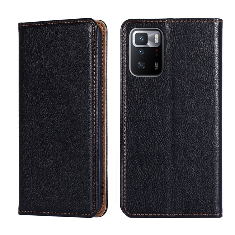 

For Xiaomi Redmi Note 10 Pro China Gloss Oil Solid Color Magnetic Leather Phone Case(Black)