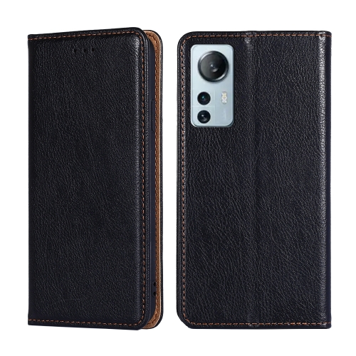 

For Xiaomi 12 Lite Gloss Oil Solid Color Magnetic Leather Phone Case(Black)