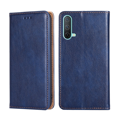 

For OnePlus Nord CE 5G Gloss Oil Solid Color Magnetic Leather Phone Case(Blue)