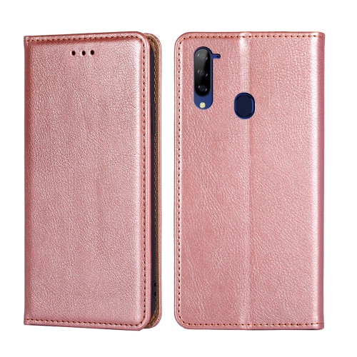 

For ZTE Libero 5G Gloss Oil Solid Color Magnetic Leather Phone Case(Rose Gold)