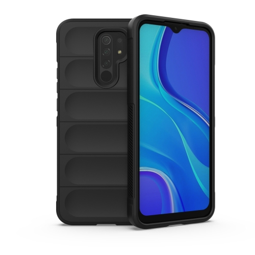 

For Xiaomi Redmi 9 Magic Shield TPU + Flannel Phone Case (Black)