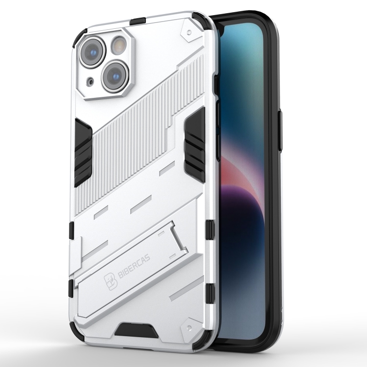 

For iPhone 14 Plus Punk Armor 2 in 1 PC + TPU Phone Case (White)