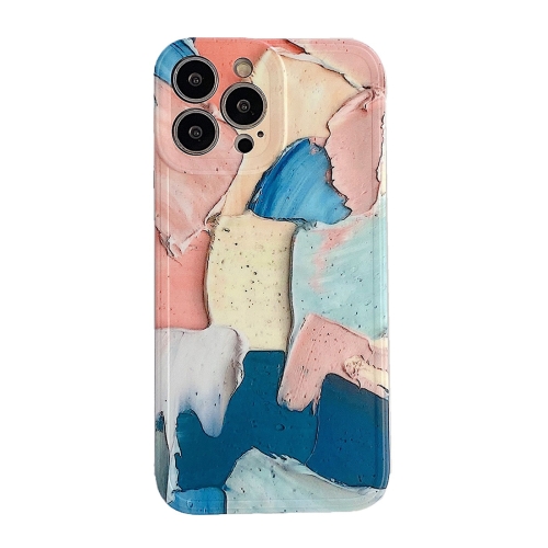 

Art Plaster Painting Phone Case For iPhone 13 Pro Max(Bright Color)