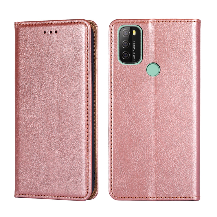 

For Blackview A70 Gloss Oil Solid Color Magnetic Leather Phone Case(Rose Gold)