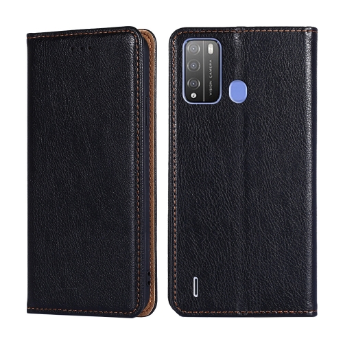 

For Itel Vision 1 Pro Gloss Oil Solid Color Magnetic Leather Phone Case(Black)