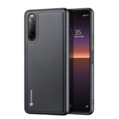 

For Sony Xperia 10 IV DUX DUCIS Fino Series PU + TPU Phone Case(Black)