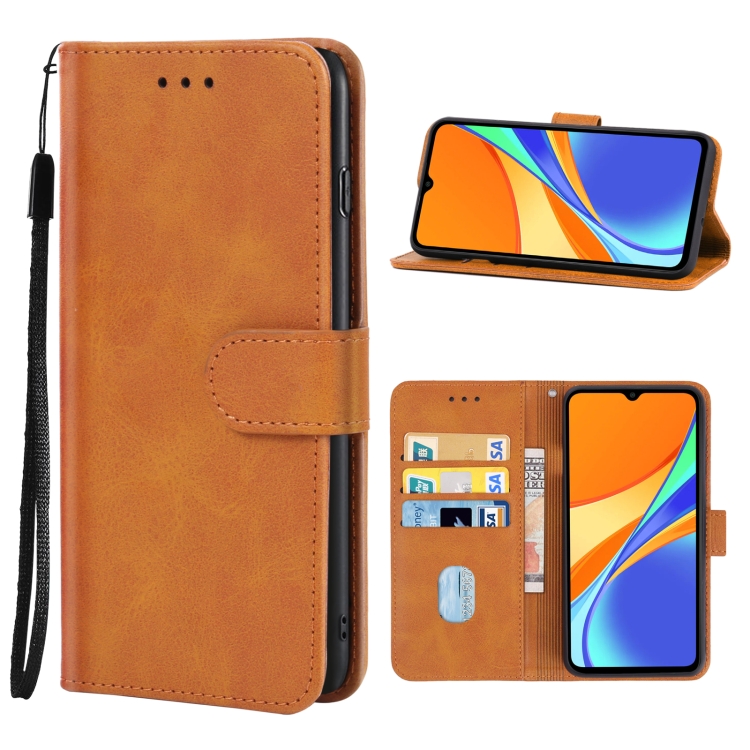 

For Xiaomi Redmi 9C Leather Phone Case(Brown)