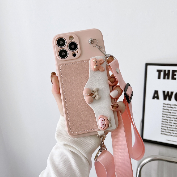 

TPU One-Shoulder Shockproof Phone Case For iPhone 11 Pro(Pink)