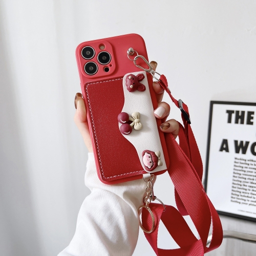 

For iPhone 13 Pro Max TPU One-Shoulder Shockproof Phone Case (Red)