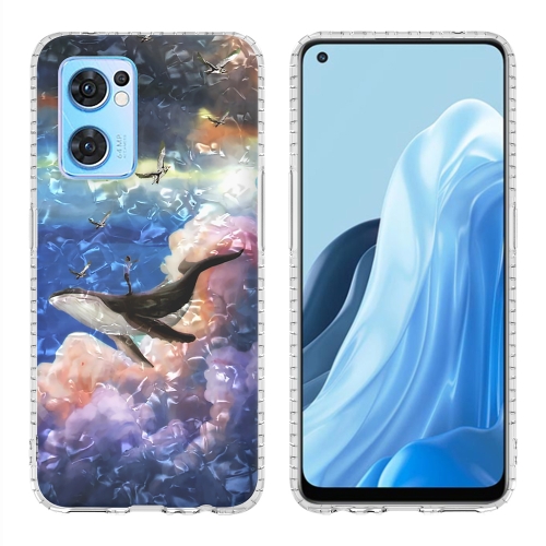 

For OPPO Reno7 5G Foreign 2.0mm Airbag Shockproof TPU Phone Case(Whale)