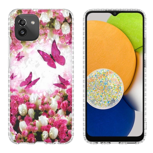 

For Samsung Galaxy A03 166mm 2.0mm Airbag Shockproof TPU Phone Case(Dancing Butterflies)