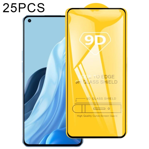 

25 PCS 9D Full Glue Screen Tempered Glass Film For OPPO Reno7 A