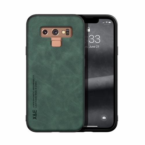 

For Samsung Galaxy Note9 Skin Feel Magnetic Leather Back Phone Case(Green)