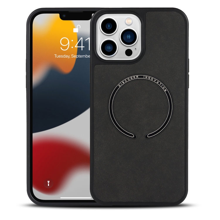 

Lambskin Texture MagSafe Magnetic Phone Case For iPhone 11 Pro Max(Black)