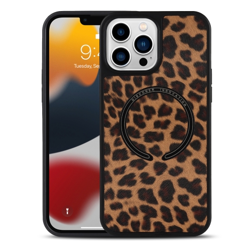 

Leather Texture MagSafe Magnetic Phone Case For iPhone 12(Brown Leopard)