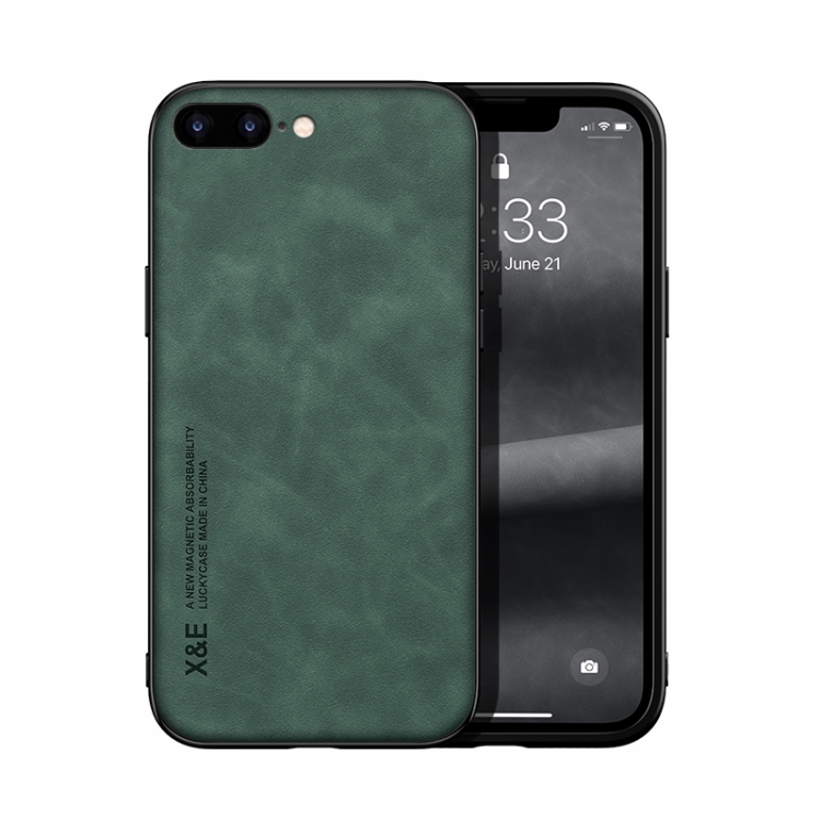 

Skin Feel Magnetic Leather Back Phone Case For iPhone 7 Plus / 8 Plus(Green)