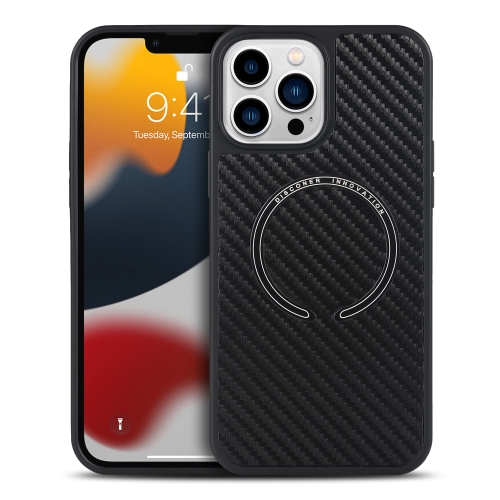 

Carbon Fiber Texture MagSafe Magnetic Phone Case For iPhone 12 Pro Max(Black)