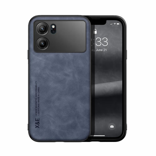 

For OPPO K10 Skin Feel Magnetic Leather Back Phone Case(Blue)