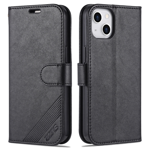 

For iPhone 14 AZNS Sheepskin Texture Horizontal Flip Leather Case (Black)