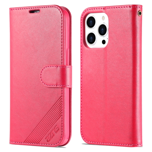 

AZNS Sheepskin Texture Horizontal Flip Leather Case For iPhone 14 Pro Max(Red)