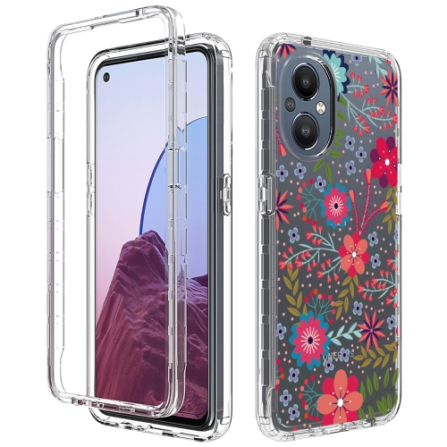 For OnePlus Nord N20 5G PC+TPU Transparent Painted Phone Case(Small Floral)