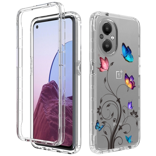 For OnePlus Nord N20 5G PC+TPU Transparent Painted Phone Case(Tree Butterflies)