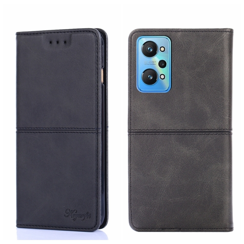 

For OPPO Realme GT Neo2 5G Cow Texture Magnetic Horizontal Flip Leather Phone Case(Black)