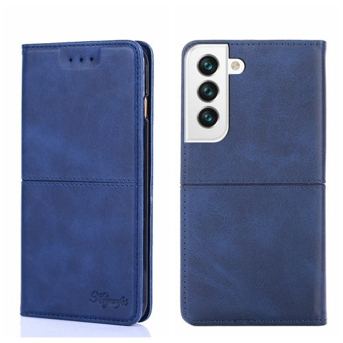 

For Samsung Galaxy S21 Cow Texture Magnetic Horizontal Flip Leather Phone Case(Blue)