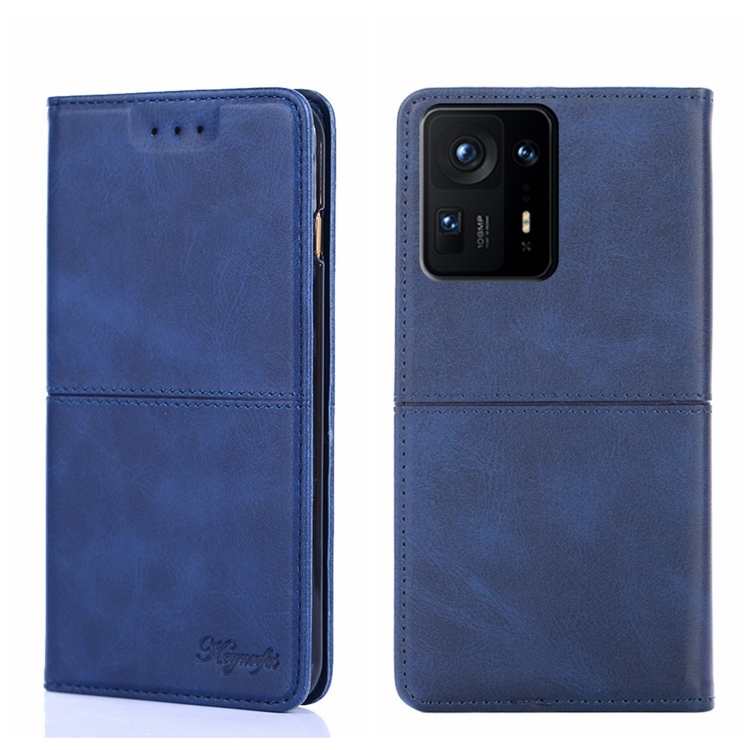 

For Xiaomi Mix 4 Cow Texture Magnetic Horizontal Flip Leather Phone Case(Blue)