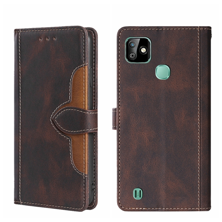 

For Infinix Smart HD 2021 X612 Skin Feel Straw Hat Magnetic Buckle Leather Phone Case(Brown)