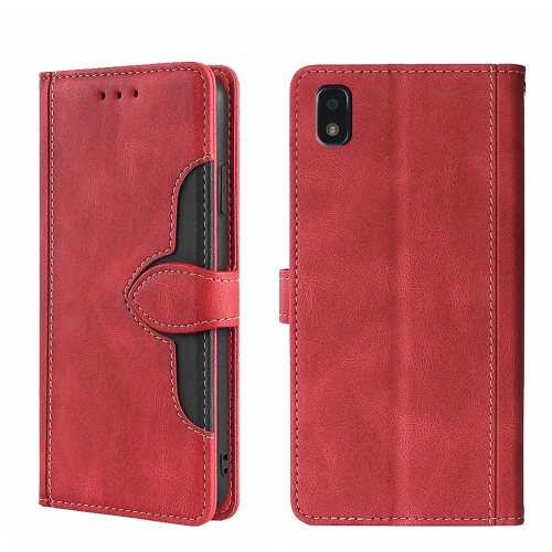 

For ZTE Blade L210 Skin Feel Straw Hat Magnetic Buckle Leather Phone Case(Red)