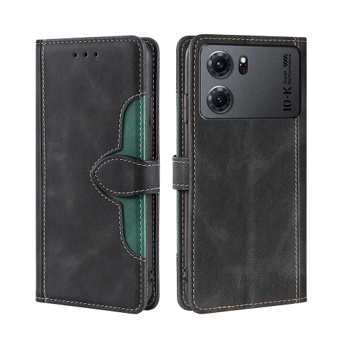 

For OPPO K10 5G Skin Feel Magnetic Buckle Leather Phone Case(Black)