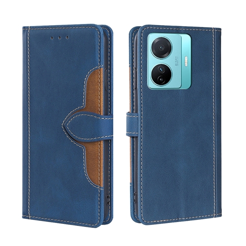 

For vivo S15e 5G / T1 Snapdragon 778G Skin Feel Magnetic Buckle Leather Phone Case(Blue)