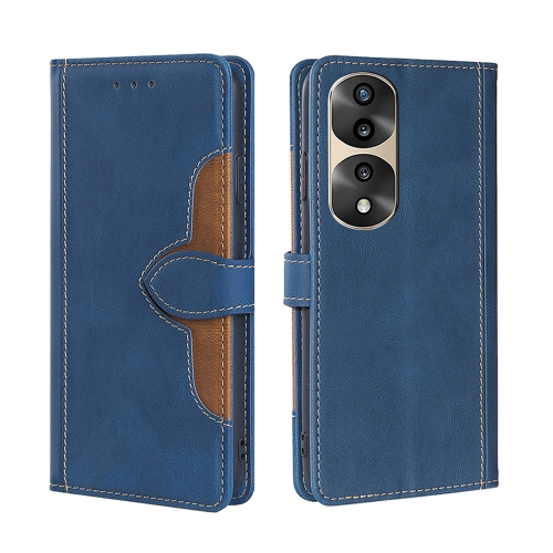 

For Honor 70 Pro / 70 Pro Plus Skin Feel Magnetic Buckle Leather Phone Case(Blue)