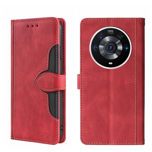 

For Honor Magic3 Pro Skin Feel Magnetic Buckle Leather Phone Case(Red)