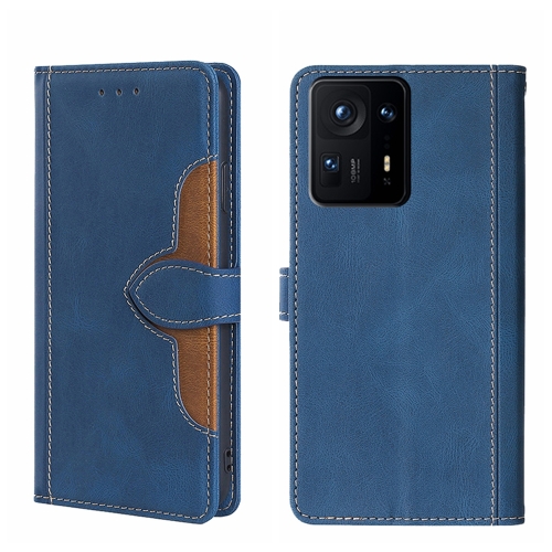 

For Xiaomi Mix 4 Skin Feel Magnetic Buckle Leather Phone Case(Blue)