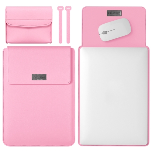 

4 in 1 Lightweight and Portable Leather Computer Bag, Size:11/12 inches(Pink)