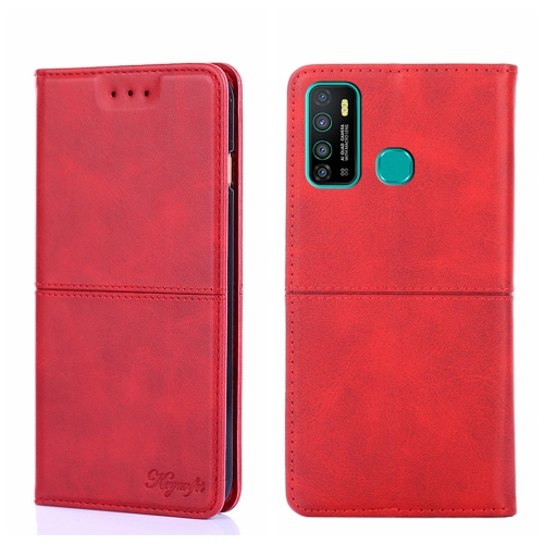 

For Infinix Hot 9/Note 7 Lite X655C Cow Texture Magnetic Horizontal Flip Leather Phone Case(Red)