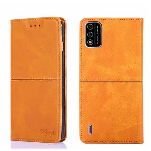 

For Itel A48 Cow Texture Magnetic Horizontal Flip Leather Phone Case(Light Brown)