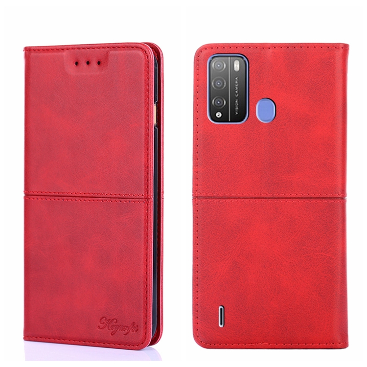 

For Itel Vision 1 Pro Cow Texture Magnetic Horizontal Flip Leather Phone Case(Red)