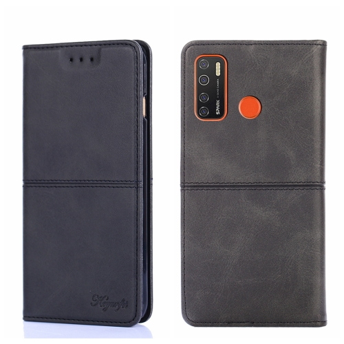 

For Tecno Camon 15 CD7/Camon 15 Air/Spark 5/Spark 5 Pro Cow Texture Magnetic Horizontal Flip Leather Phone Case(Black)