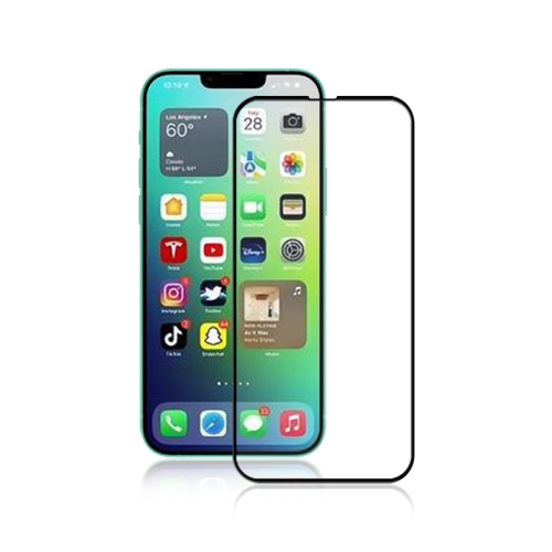 mocolo 9H Full Glue Silk Print Tempered Glass Film For iPhone 14(Black)
