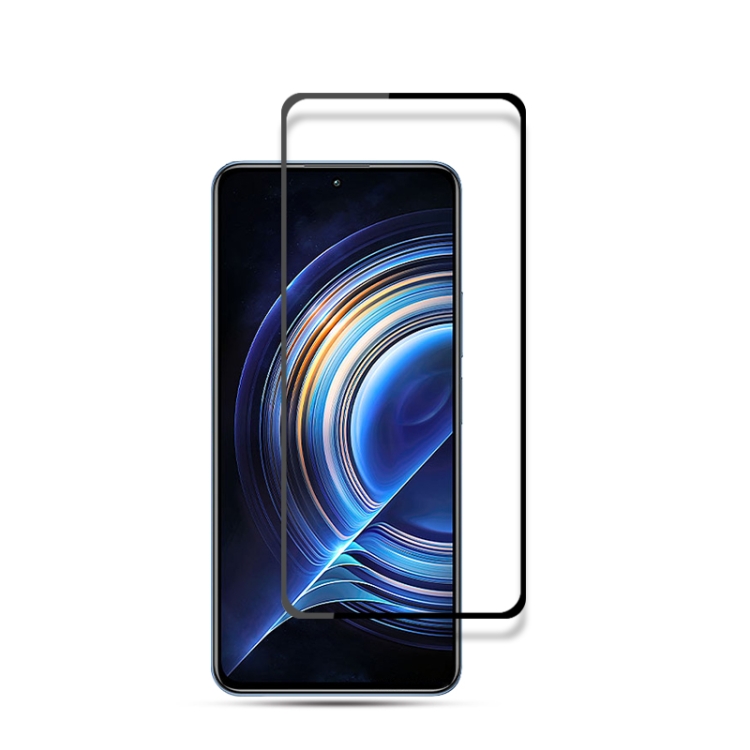 

mocolo 9H Full Glue Silk Print Tempered Glass Film For Xiaomi Redmi K50 (Black)