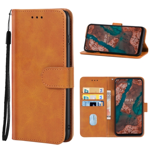 

For Nokia X20 / X10 Leather Phone Case(Brown)