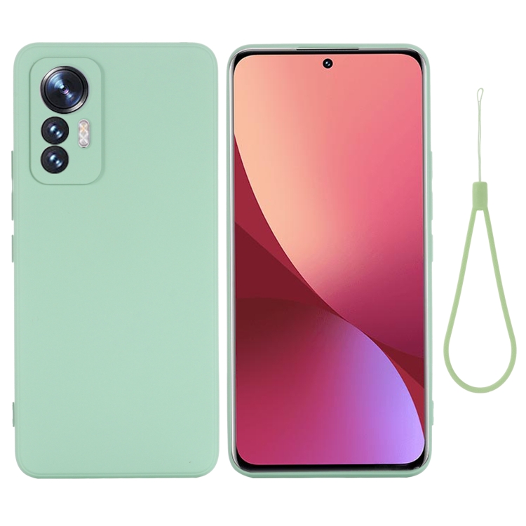 

For Xiaomi 12 Lite Solid Color Liquid Silicone Full Coverage Phone Case(Green)