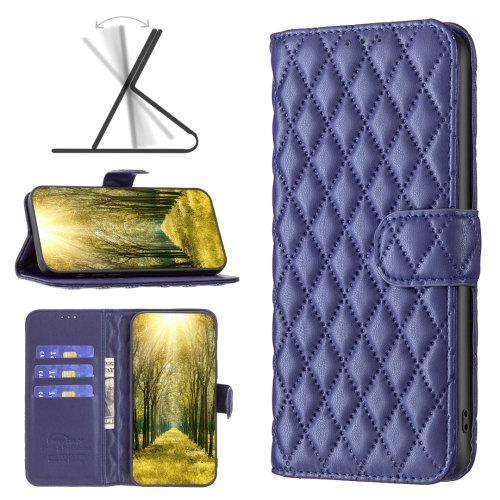 

For Xiaomi Redmi 9C / 10A / Poco C31 Diamond Lattice Wallet Leather Flip Phone Case(Blue)