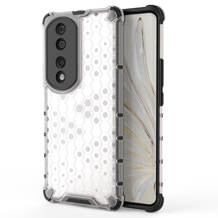 

For Honor 70 Pro 5G Honeycomb Phone Case(White)