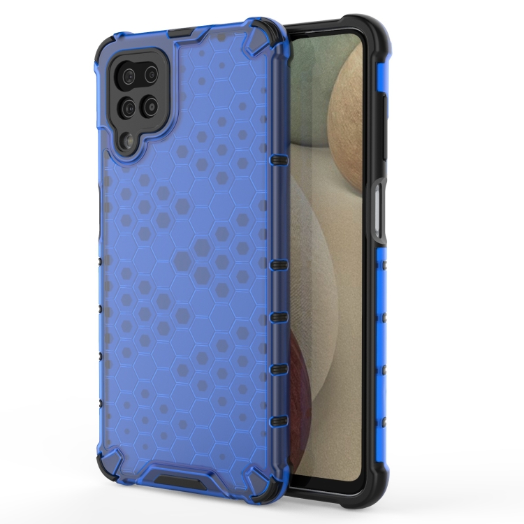 

For Samsung Galaxy A12 5G Honeycomb Phone Case(Blue)
